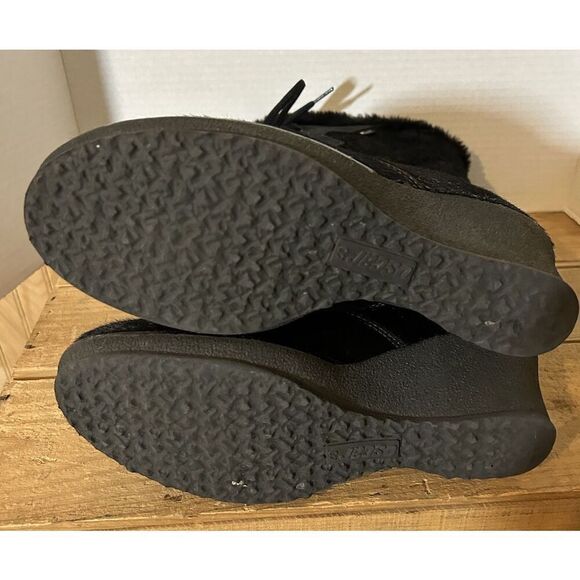 OSCAR Sport Vera Apres Ski Fur Sedge Boots Women's EU 40 Black Made In Italy - Picture 4 of 5